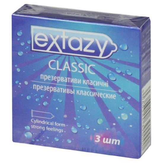 Презервативы латексные со смазкой Extazy classic (Экстези) классические №3